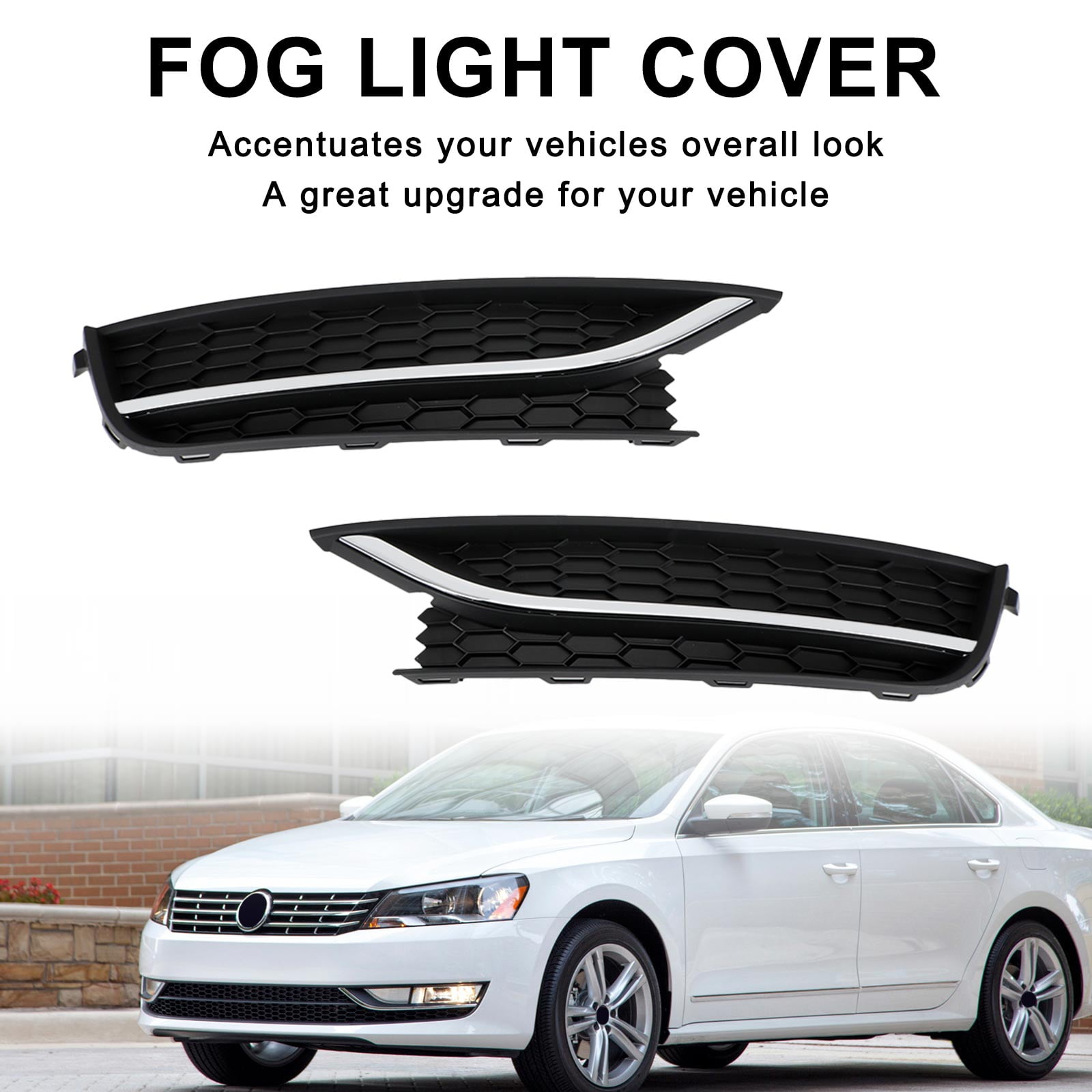 2PCS Front Driving Fog Light Cover Fit for VW Passat 2012-2015
