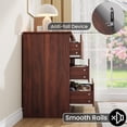 thumbnail image 3 of Cómoda moderna de madera con 6 cajones – Gran espacio de almacenaje – Diseño alto y superficie amplia – Perfecta para dormitorio, sala o pasillo – Armario organizador funcional – Acabado nogal rojo, 3 of 7