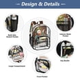 thumbnail image 5 of PVC Transparent Backpacks Clear Backpack for Travel and Outings Green-clad Snowman, 5 of 7