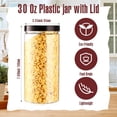 thumbnail image 2 of 16 Pcs Plastic Jars with Lids 30 oz Bottles Containers Plastic Mason Jars Canisters Cylinders Storage Kitchen and Household Organization Cup for Dry Goods, Spice, Honey(Black), 2 of 6