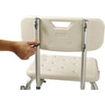 Medline Shower Chair Bath Seat with Back and Padded Armrests, Height
