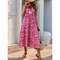thumbnail image 4 of Anbech 2025 Women Floral Sleeveless Dresses V Neck Boho Sleeveless Maxi Dress, 4 of 7