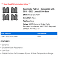 thumbnail image 2 of Rear Brake Pad Set - Compatible with 2018 - 2022 LS500 Base 2019 2020 2021, 2 of 2