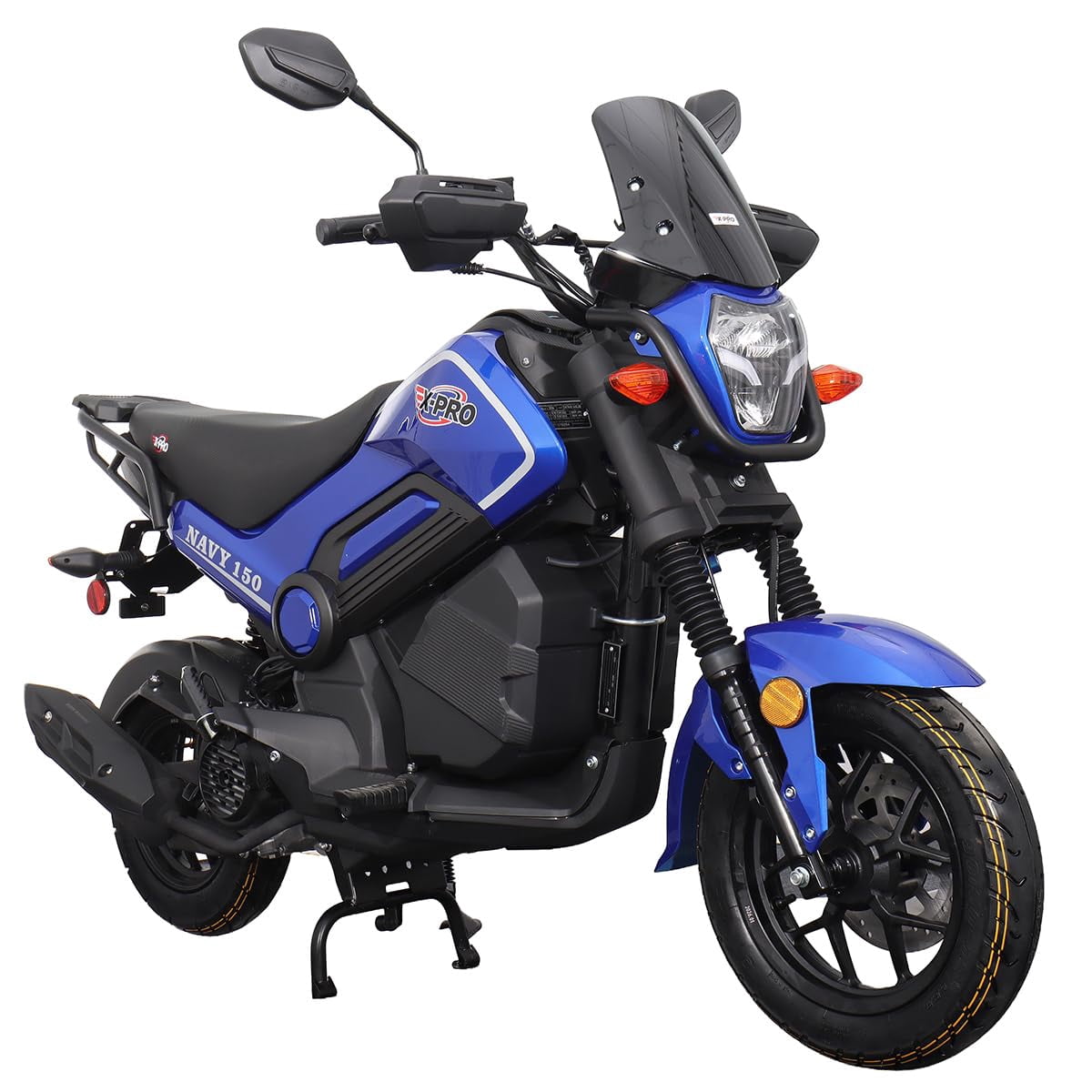 X‑Pro Navy 150cc Automatic Motorcycle – CVT Scooter with Electric & Kick Start, LED Lights, Aluminum Wheels, 149.6cc Air‑Cooled Engine