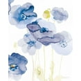 thumbnail image 2 of Nai, Danhui 20x24 White Modern Wood Framed Museum Art Print Titled - Delicate Poppies II Blue, 2 of 4