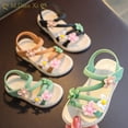 thumbnail image 2 of Sandalias de verano para niñas pequeñas 2023 nueva flor Simple lindo rosa verde niños sandalias niño bebé suave Casual escuela niños zapatos Tan Jianjun unisex, 2 of 2