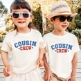 thumbnail image 2 of USA Cousin Crew Shirt for Boys and Girls Patriotic Matching 4th of July Tee for Kids Natural Shirt Youth Large, 2 of 5