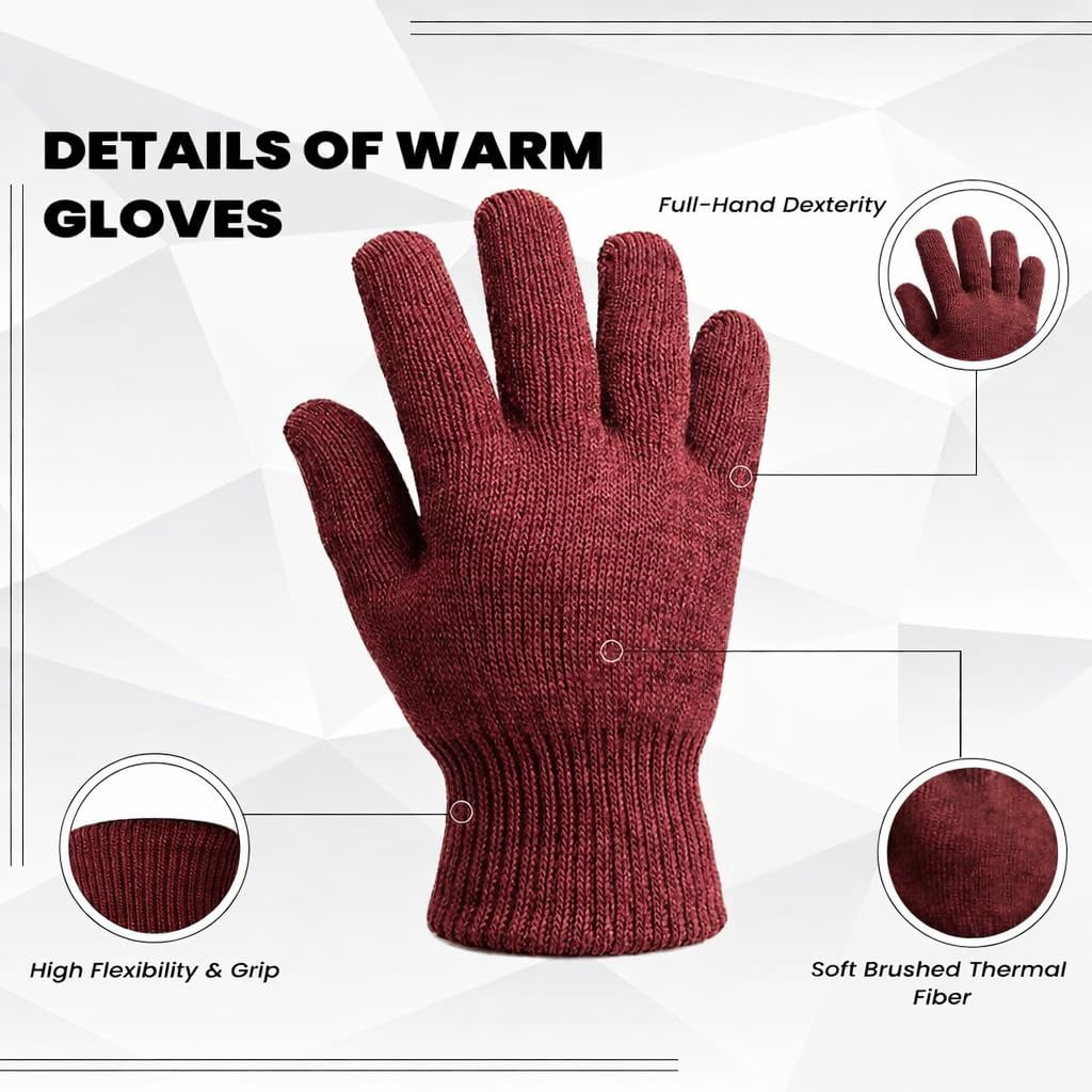 120 Pack of Yacht & Smith Wholesale Gloves, Bulk Thermal Winter Glove (Assorted Gloves)