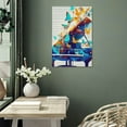 thumbnail image 3 of Shadudu Watercolor Piano Canvas Wall Art Music Instrument Piano Art Canvas Print Painting Wall Decor Framed Pianist Gifts 24x36in, 3 of 7