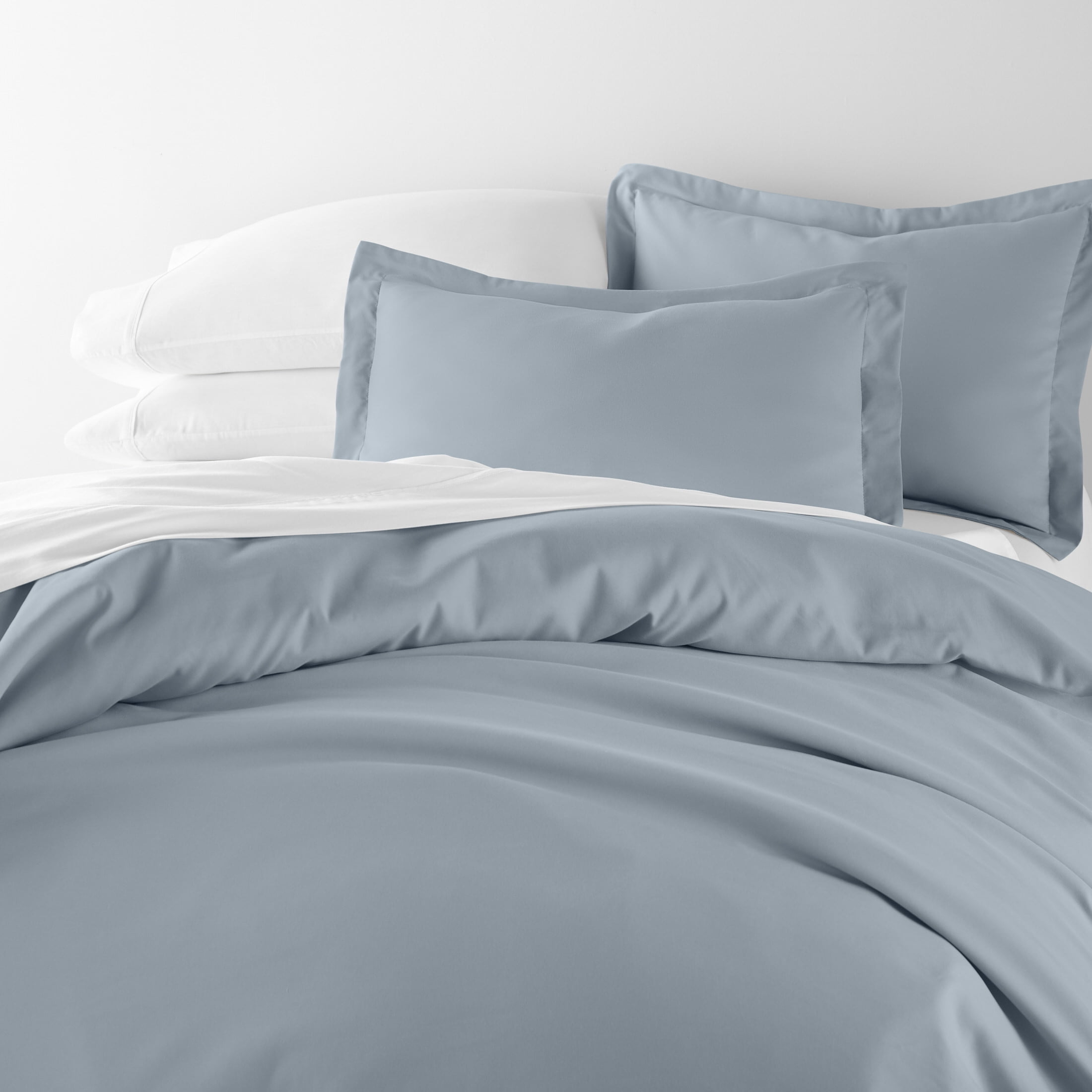 Noble Linens 3-Piece Light Blue Duvet Cover Set, Full/Queen