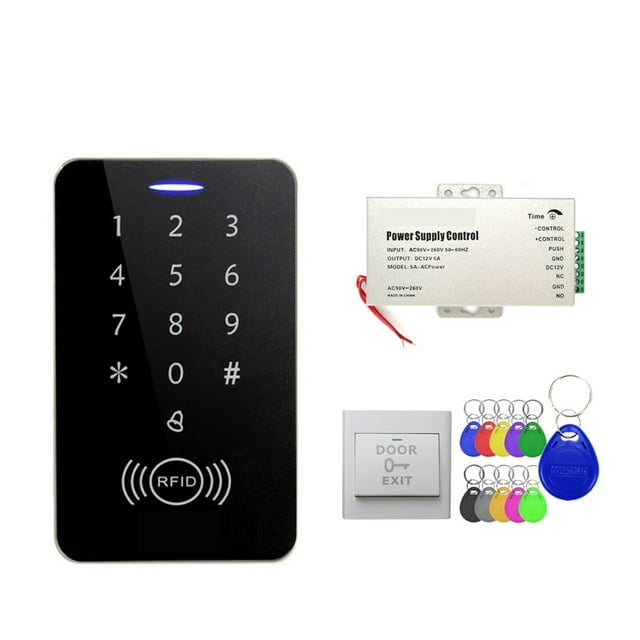 Door Lock, Access Control System Safe Electronic Gate Opener Home Garage Digital Set Eletric Magnetic RFID Smart Door Lock Kit ,Easy to Install