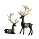 thumbnail image 4 of 2 esculturas de ciervos, adornos de mesa, centro de mesa, estatuas de animales, figuritas decorativas para estante de dormitorio, regalo de cumpleaños Negro, 4 of 8