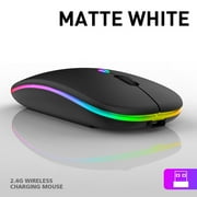 WIFKLSIIPG Wireless Rechargeable LED Lighted Mouse, Silent 2.4GHz Wireless Mouse for Laptop, Desktop