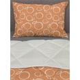 thumbnail image 3 of Peach Comforter & Sham Bedding Set, Continuous Pattern with Ripe and Summer Fruits Graphic Image Print, 3 pcs Duvet Set Microfiber Filling Quilt, 5 Sizes, Dark Peach and White, by Ambesonne, 3 of 4