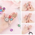 thumbnail image 3 of 1 Box 12 Styles Snap Button Lanyard ID Badge Lanyards Cute Colorful Imitation Birthstone Charms Badges Holder Stainless Steel Necklace Chain Breakaway ID Badge Lanyard for Holders Keys Gift, 3 of 9