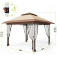 thumbnail image 3 of Lumiparty 12x12 ft Outdoor Canopy Tent, Pop Up Gazebo with Mosquito Netting, Adjustable Height Gazebo Shelter with Wheeled Carry Bag for Backyard, Garden, Patio -All-Weather UV/Waterproof, 3 of 9