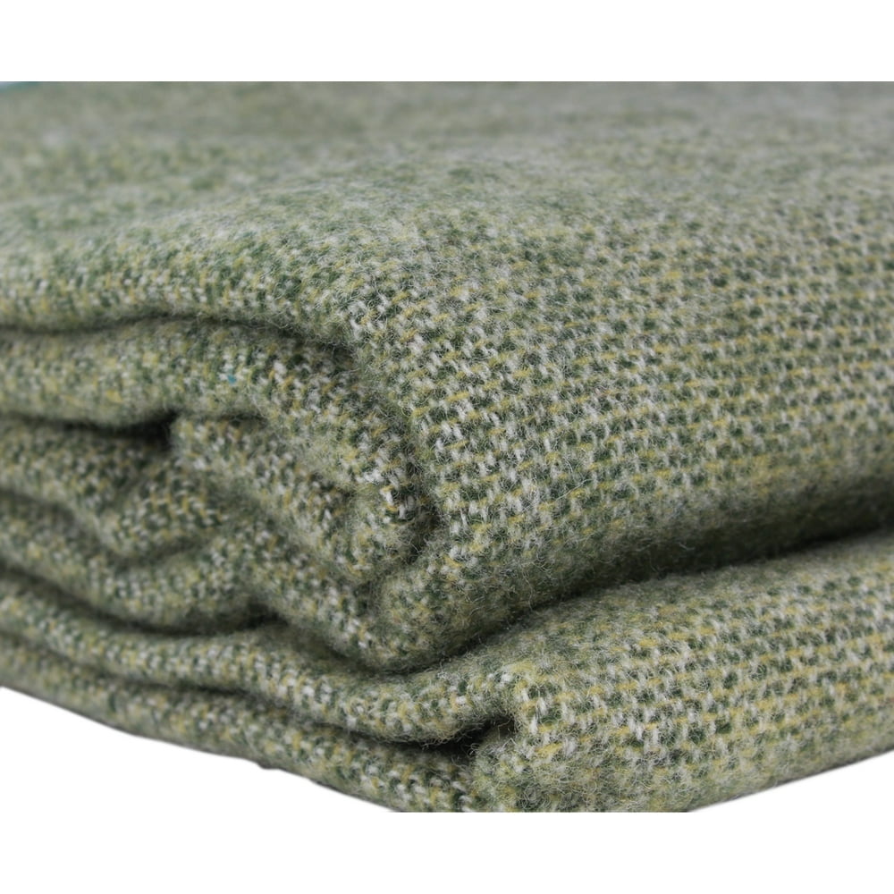 New Irish Wool Blanket Multiple Colors 90" by 108" Made in Ireland