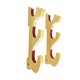 thumbnail image 5 of Soporte de pared con gancho, estante compacto de madera maciza horizontal para exhibición. Acolchado de 3 niveles, 5 of 9