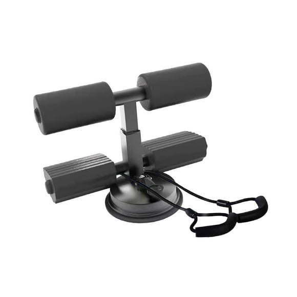 bedienty Sit up Assist Bar with Strong Suction Rope with Assistant Device Black Cup Fitness Aid Situp