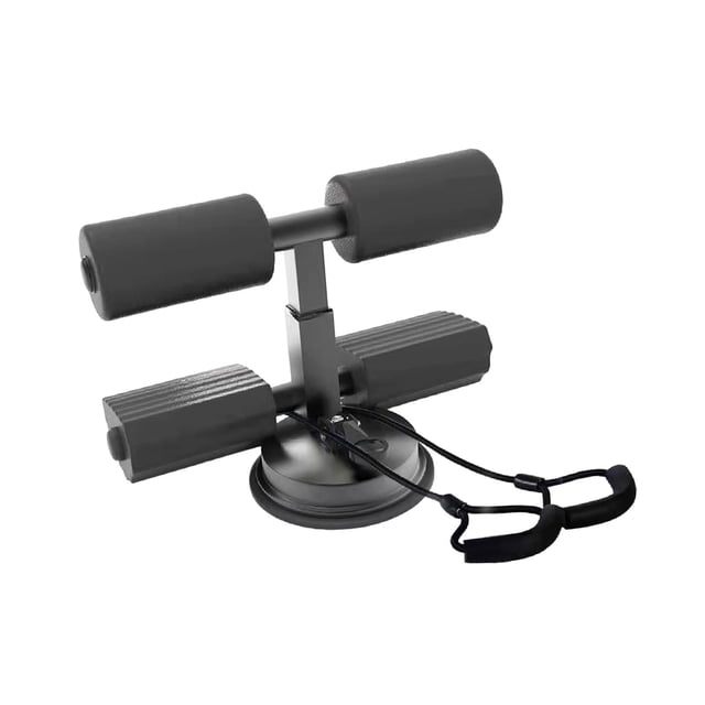 bedienty Sit up Assist Bar with Strong Suction Rope with Assistant Device Black Cup Fitness Aid Situp