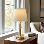 Oneach 19.75 Gold Modern Table Lamp Set of 2 for Living Room Bedroom Nightstands Bedside Lamps, Metal, Decor