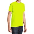 thumbnail image 4 of Hanes High Visibility Safety T-Shirt for Men - GR52, Short Sleeve Crewneck Hi Vis Orange and Green Tee, XL, Pack 2, 4 of 6