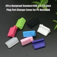 thumbnail image 3 of Soft Silicone USB Dust Plug 5Pcs Dustproof Standard USB 2 0/3 0 Dust Plug Port Charger Cover for PC Notebook, 3 of 7