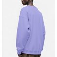 thumbnail image 3 of Wyobmus Plus Size Men's Casual Long Sleeves Crewneck Sweatshirts Cotton Plain Pullover Shirt Casual Fall Basic Tops Blouses for Men Size S-5X Hot Pink, 3 of 8