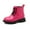 Rose Red, variant on kkdom Boys Girls Kid Combat Boots Unisex Glossy Black Size 1 Little Kid