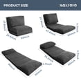 thumbnail image 6 of GOODONE Folding Beanbag Sofa Bed,Corduroy Memory Foam Convertible Floor Mattress,with Removable and Washable Cover,Suitable for Adults,Ideal for Living Room and Bedroom,DGrey,Single, 6 of 14