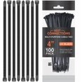 thumbnail image 2 of 500 Pcs 4 Inch Black Nylon Cable Wire Zip Ties 18 Lbs Electrical Network Cord, 2 of 6