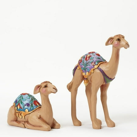 Jim Shore Christmas Collection Jim Shore Gathered In His Name Camels Nativity Miniature Figurine Set 4041089 ()