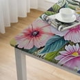 thumbnail image 4 of BANET Flower Tablecloth, Pink Floral Table Cloth for Rectangle Tables,Waterproof Resistant Rose Table Cover for Valentines,Parties,Wedding Use Spring/Summer  white, 4 of 7