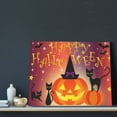 thumbnail image 3 of Susaid Halloween Pattern Canvas Wall Decor Poster Framed Artwork Decoration for Bedroom Home Office Ready to Hang,Horizontal, 3 of 6