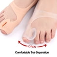 thumbnail image 4 of SEBS Toe Separator, for Overlapping Toes, Soft Anti-Wear Bunion Corrector, 2pcs, 4 of 7