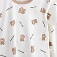 thumbnail image 3 of felwors Girls Short Sleeve Tee and Pants Pajama Set, 2-Piece(Coffee,2-3 Years), 3 of 3