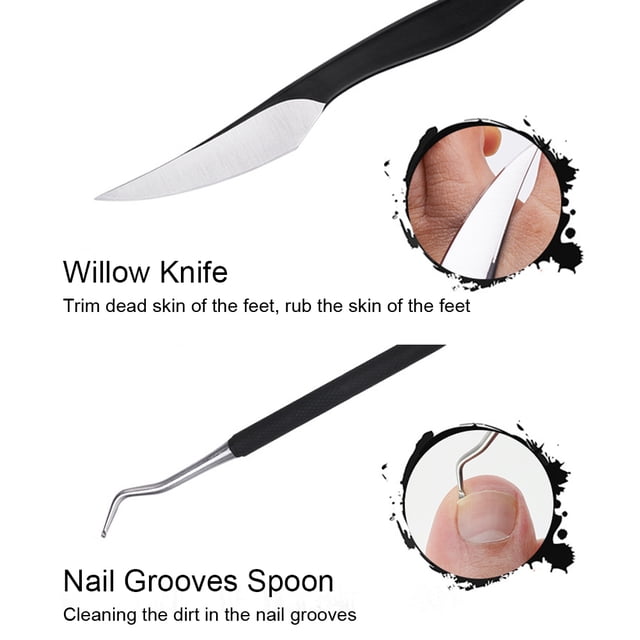 Juego De Manicura Y Pedicura, Cuchillo Para Quitar Cutículas, Kit De Cuidado De Uñas, Para Hombre Y Mujer