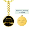 thumbnail image 5 of English Foxhound Mama Circle Keychain Stainless Steel or 18k Gold Dog Mom Pendant, 5 of 12