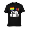 thumbnail image 3 of I Love My Gay Brother Pride T-Shirt - LGBT Support Cotton Tee With Rainbow Heart Design, Casual Short Sleeve Round Neck Shirt For Men, 3 of 9
