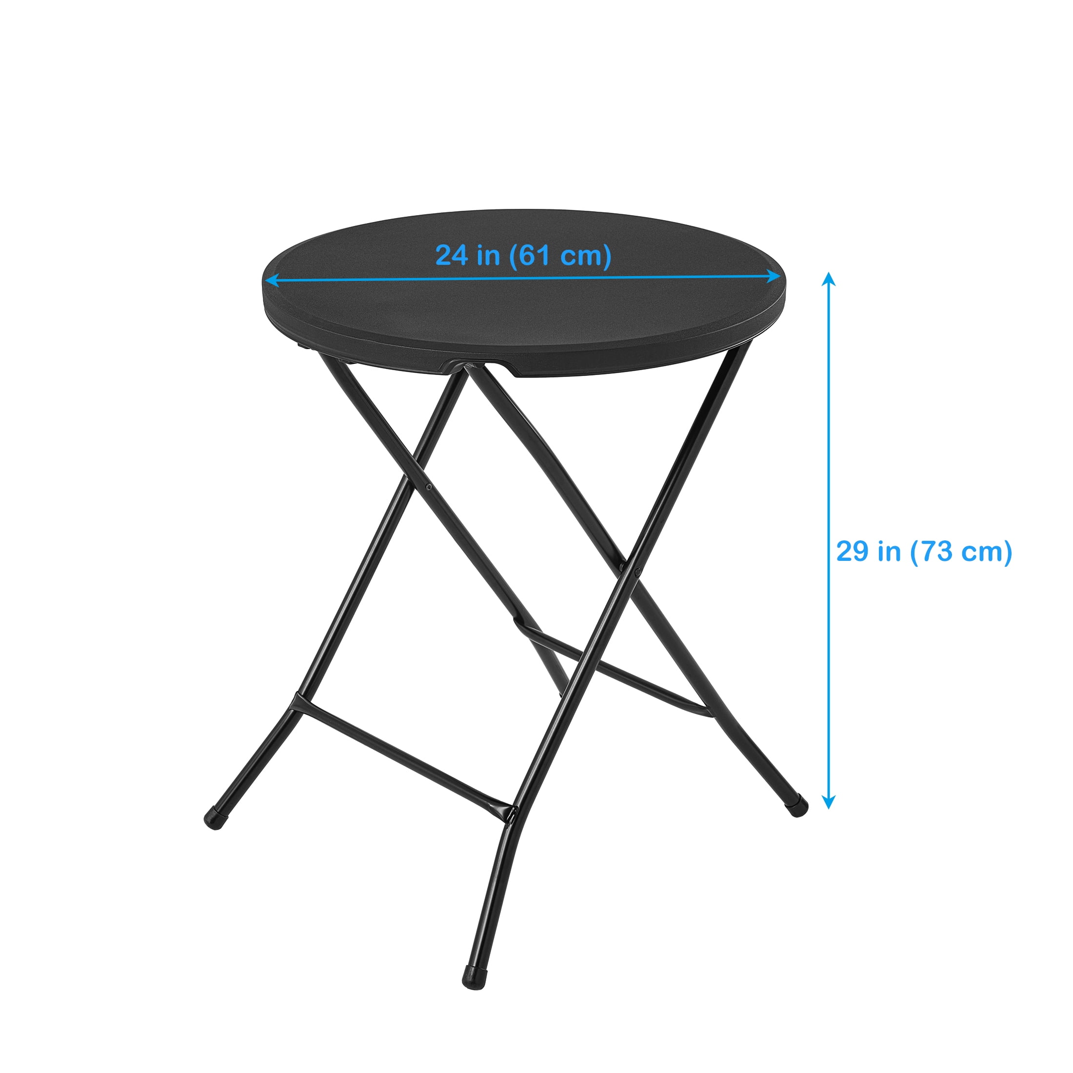Mainstays 24" Round Bistro Folding Table, Black