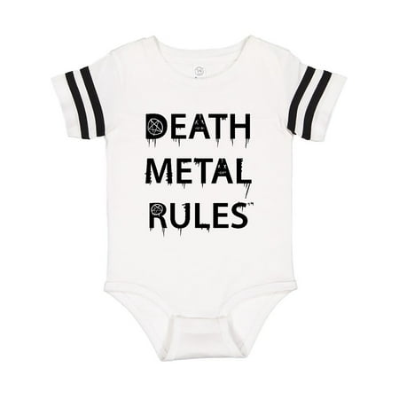 

Inktastic Death Metal Rules White T-Shirt Gift Baby Boy or Baby Girl Bodysuit