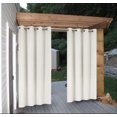 thumbnail image 1 of Cross Land Rideau Extérieur Imperméable pour patio,Jardin,Balcon, Antirouille à Oeillets - Rideau/drape à Oeillets Isolé Thermiquement Intérieur Extérieur,L54"TG96 Pouces,Poire Blanc,1 Panneau, 1 of 6