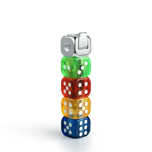Cadorn Dice - Shaped Butane Torch Lighter - Windproof Multi - Color Design for Candle, Kitchen, BBQ, Camping, Jewelry Welding & Gifts