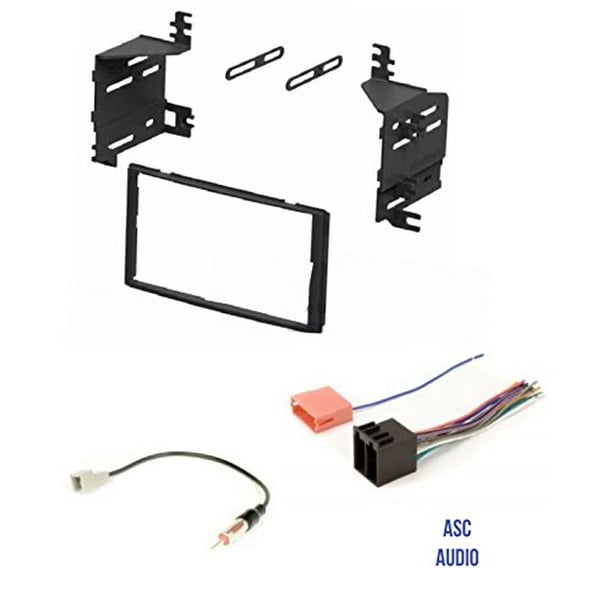 ASC Car Stereo Radio Install Dash Kit, Wire Harness, and Antenna Adapter for installing an Aftermarket Double Din Radio for 2009 2010 2011 Hyundai Accent , 2009 - 2011 Kia Rio / Rio 5 - Walmart.com - Walmart.com Walmart