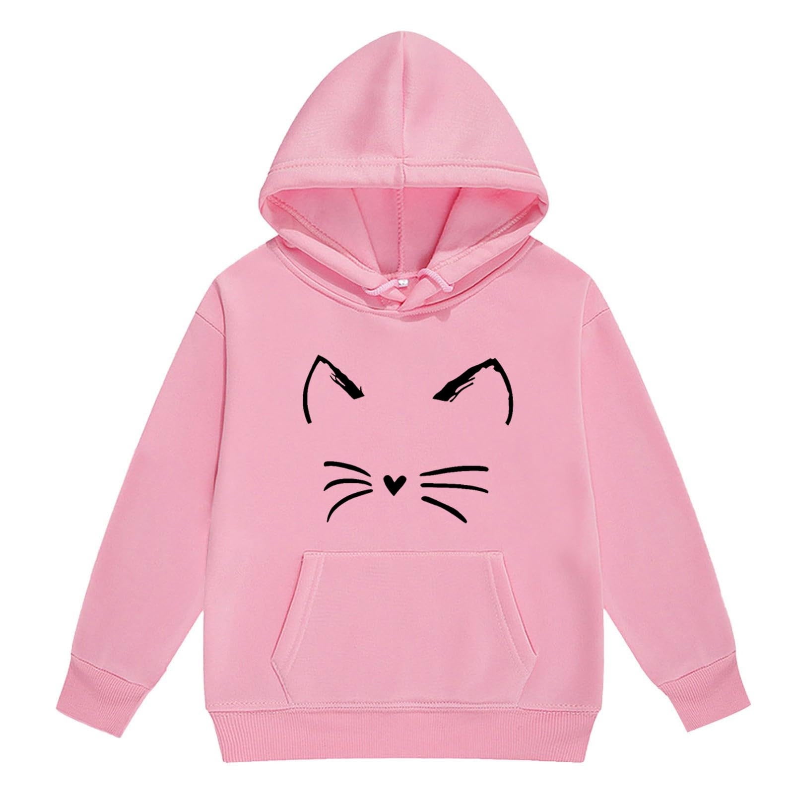 Girls Boys Sweatsuit Set,2 Piece Long Sleeve Pink Basic Hoodie and Sweatpants Warm Fall Winter Clothes Boys Outfits Size 12-13 Years