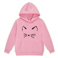 thumbnail image 4 of LIUYUNNN Kids Boys Girls Active Sweatsuit 2PC Long Sleeve Cat Pink Soft Hoodie Sweatpants Set Warm Fall Winter Clothes Size 3-4 Years Girls Clothes Boys Girls Fall and Winter Outfits, 4 of 5