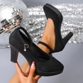 thumbnail image 6 of DIVVce Ankle Strap Platform Heels For Women Closed Toe Adjustable Comfortable Dressy Evening Footwear, 6 of 8