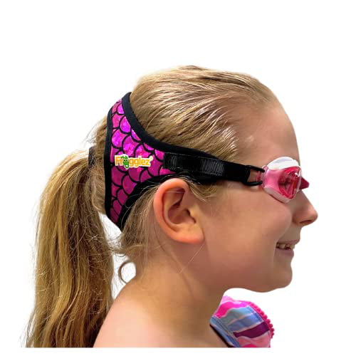 Frogglez Kids Swim Goggles with Pain-Free Strap Girls Pink NEW 