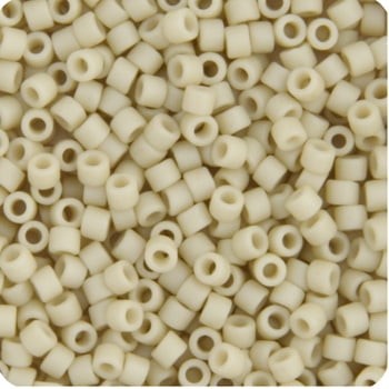 Miyuki Delica 11/0 RD - Ivory Opaque Matte Glazed Luster - 5.2GVIAL of Japanese Glass Beads