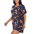 thumbnail image 2 of Rocae Cute Foxes for Two Piece Sleepwear Pajamas Sets for Women Soft Short-Sleeved Pjs with Lounge Shorts Medium, 2 of 9